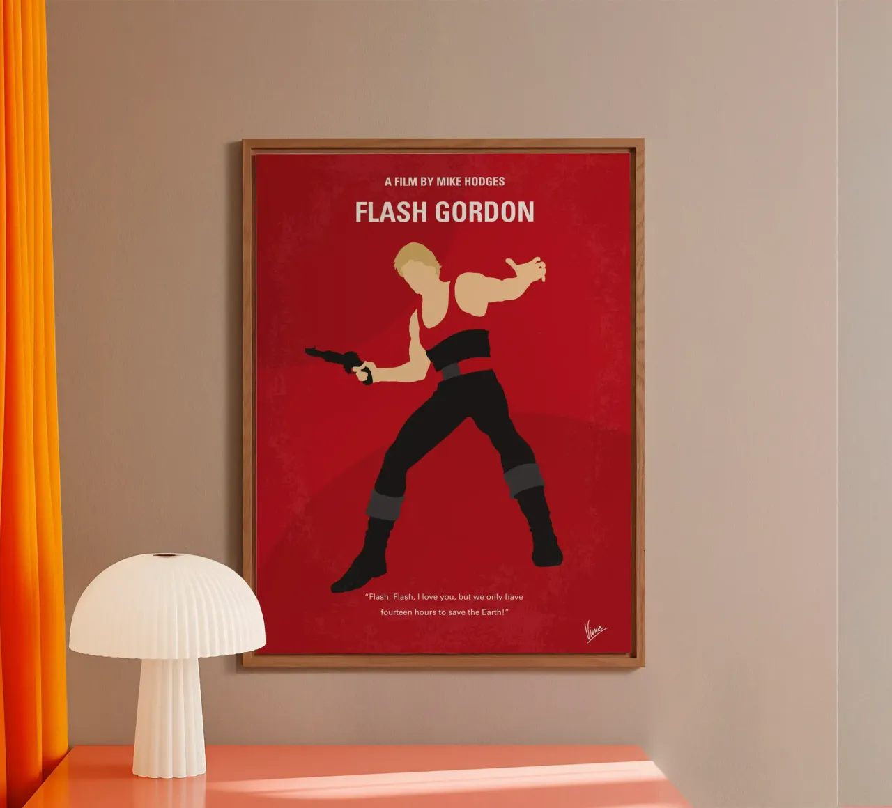 No632 My Flash Gordon minimal movie poster alluminio dibond da Chungkong
