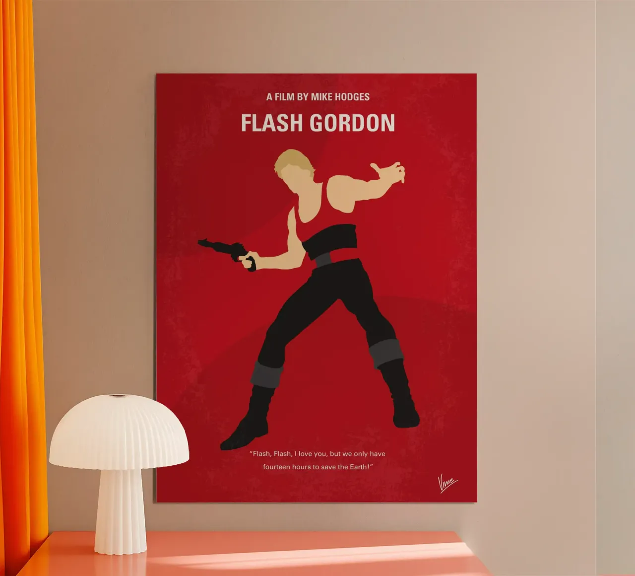 No632 My Flash Gordon minimal movie poster carta hahnemühle da Chungkong