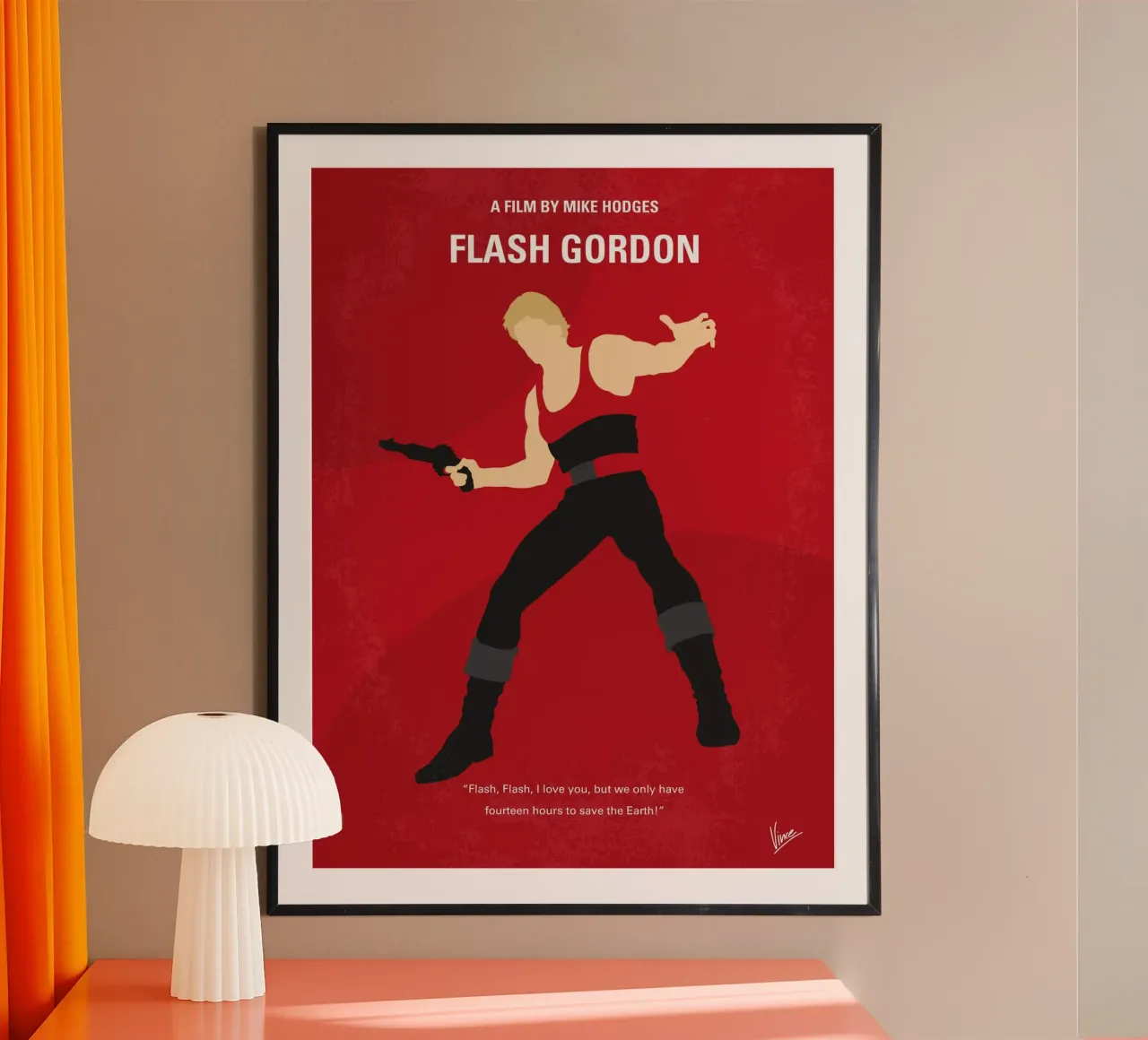 No632 My Flash Gordon minimal movie poster carta hahnemühle da Chungkong