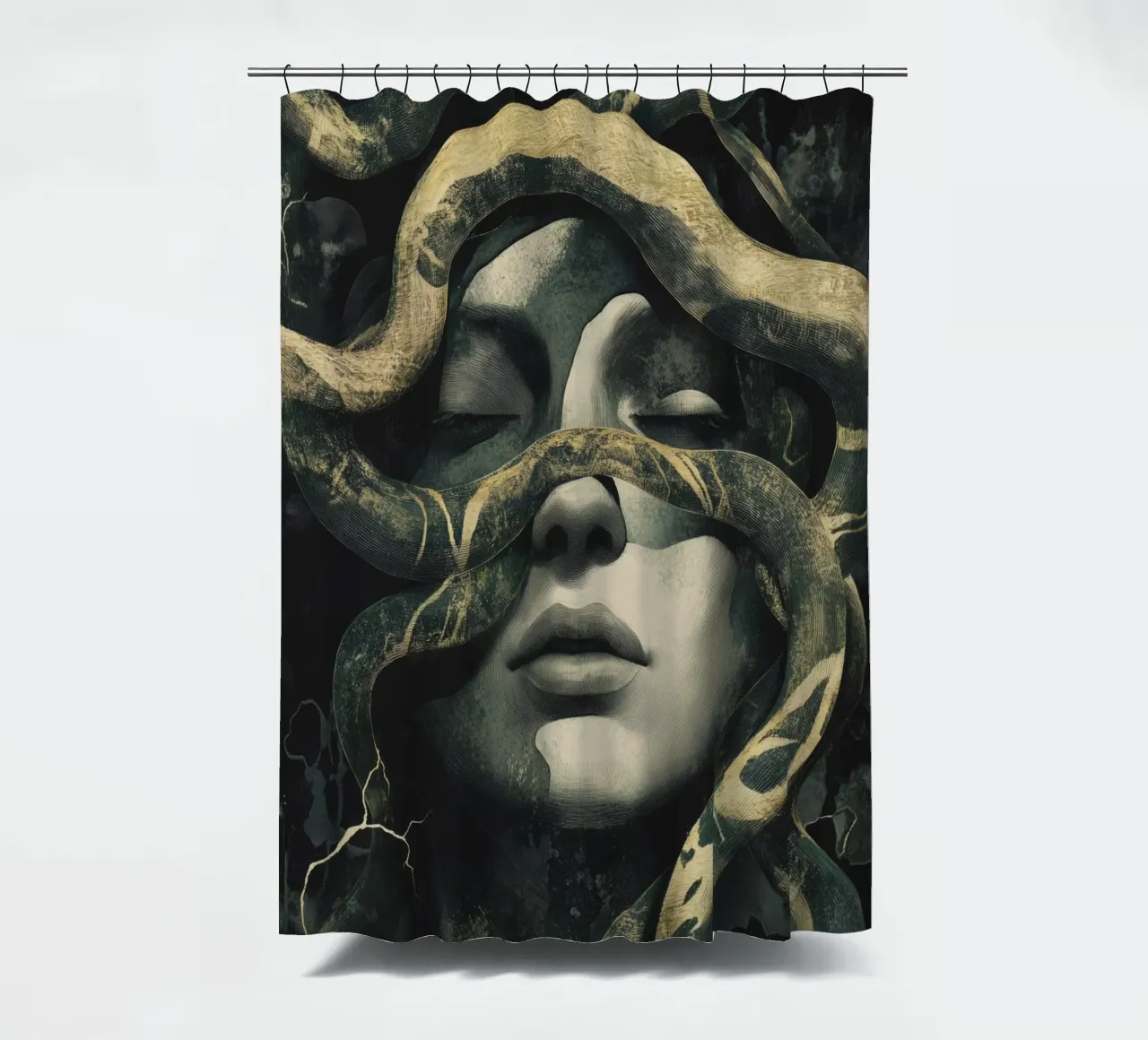 Donna sognante tenda da doccia da Katja Stehle Design