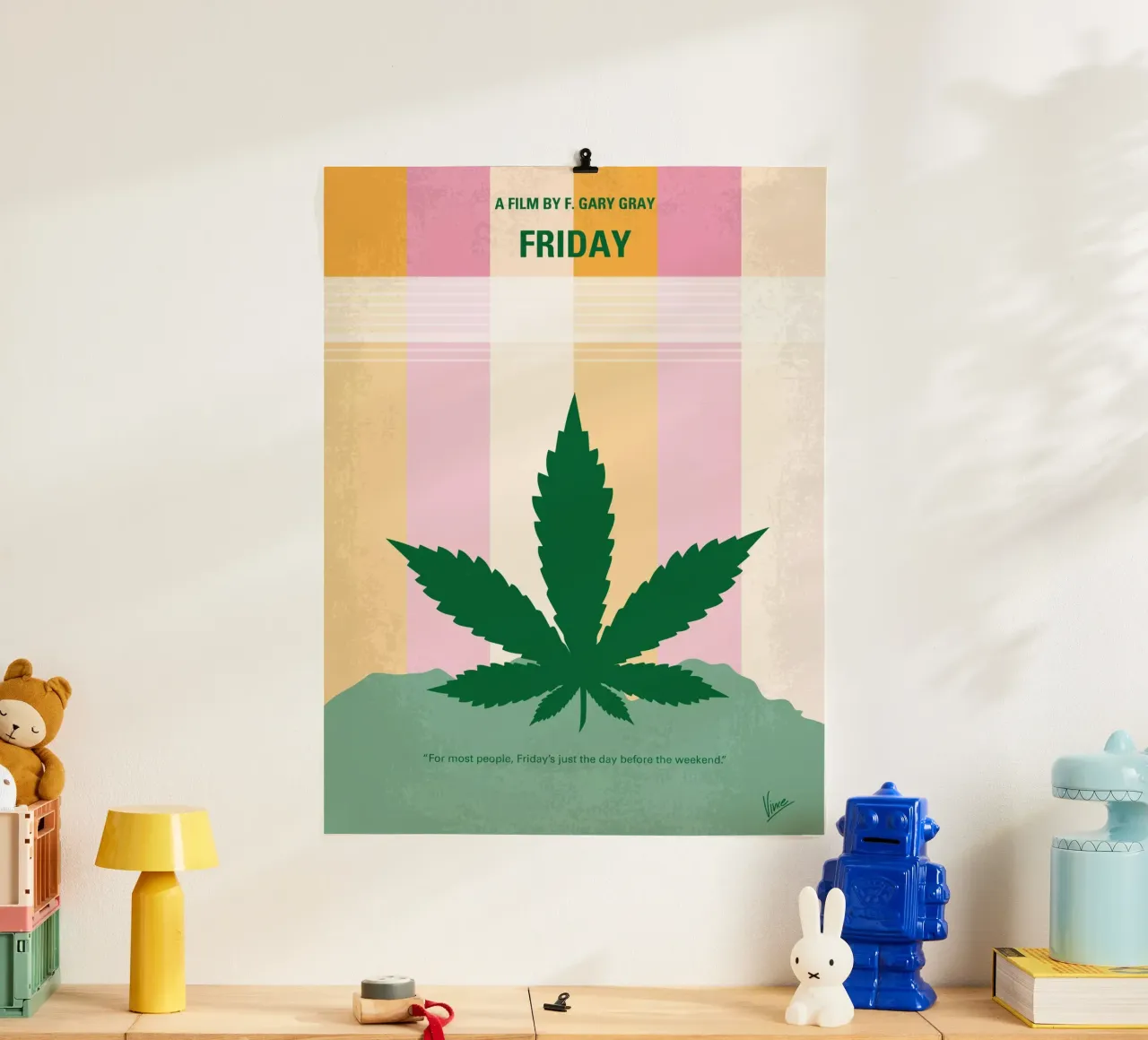No634 My FRIDAY minimal movie poster carta hahnemühle da Chungkong