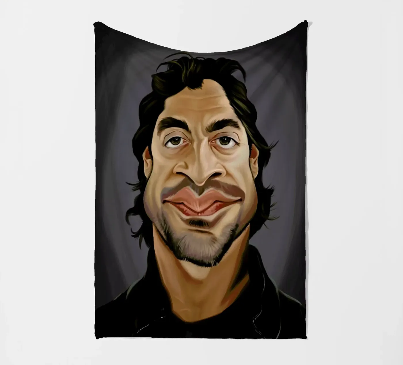 Javier Bardem fleecedeken van Rob Art | Illustration