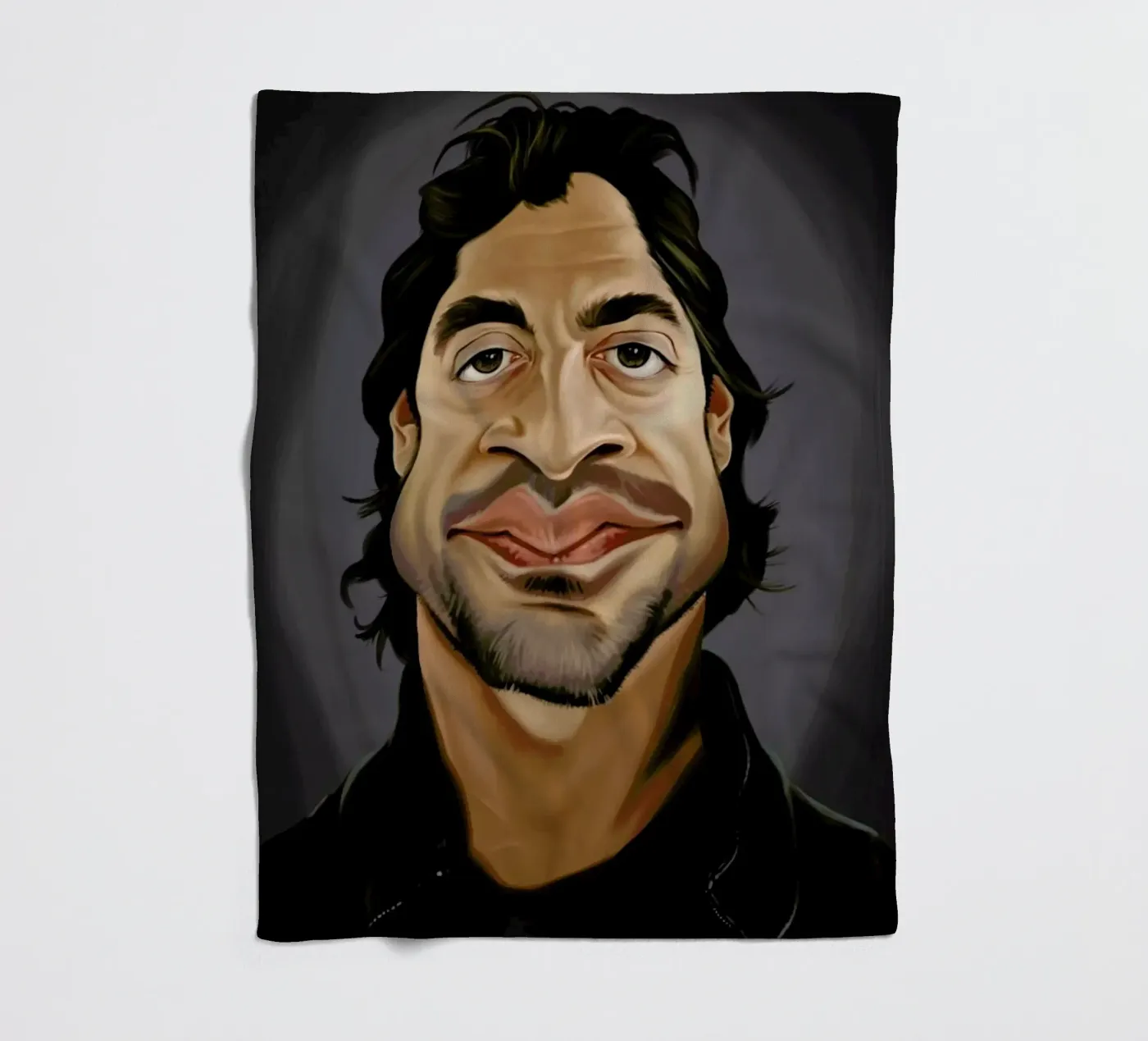 Javier Bardem Fleecedecke von Rob Art | Illustration
