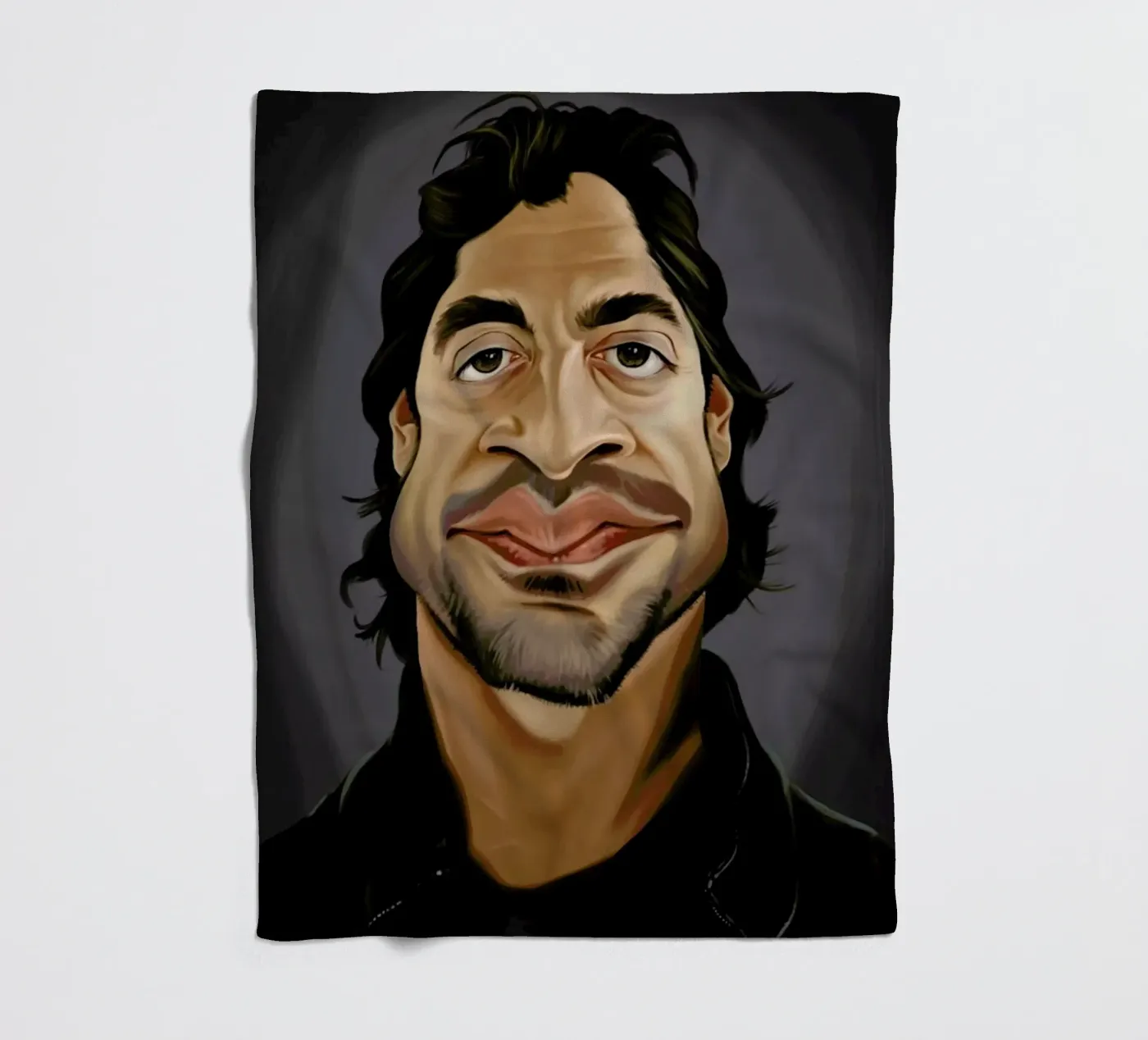 Javier Bardem fleecedeken van Rob Art | Illustration