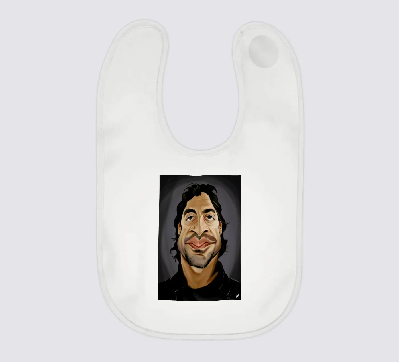 Javier Bardem Babylätzchen von Rob Art | Illustration