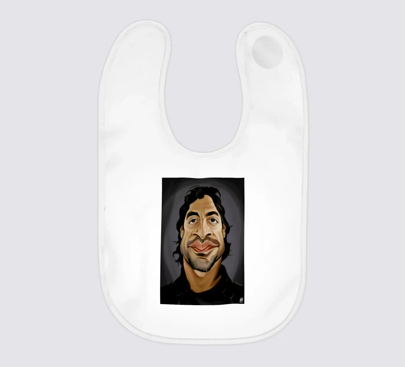 Javier Bardem Babylätzchen von Rob Art | Illustration