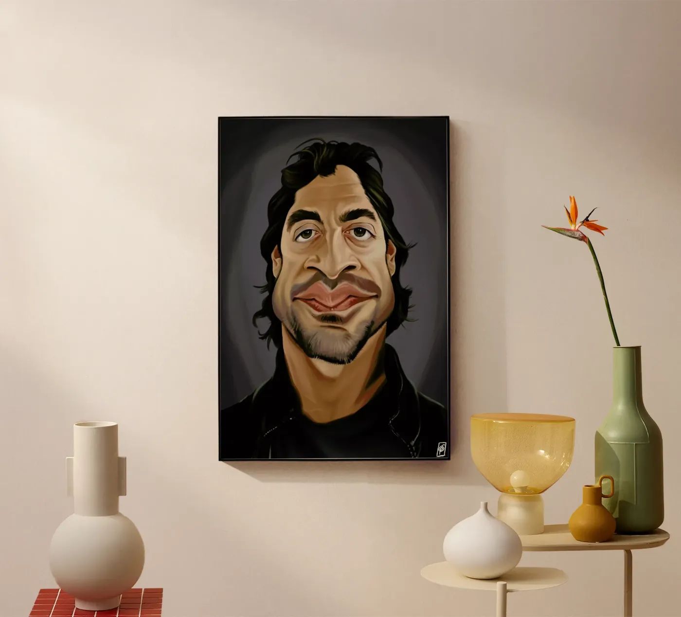 Javier Bardem acrylic glass by Rob Art | Illustration