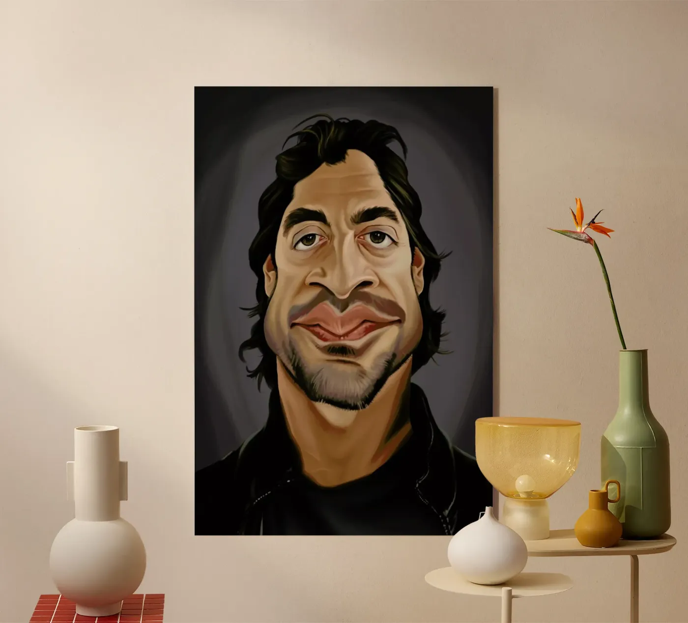 Javier Bardem acrylic glass by Rob Art | Illustration