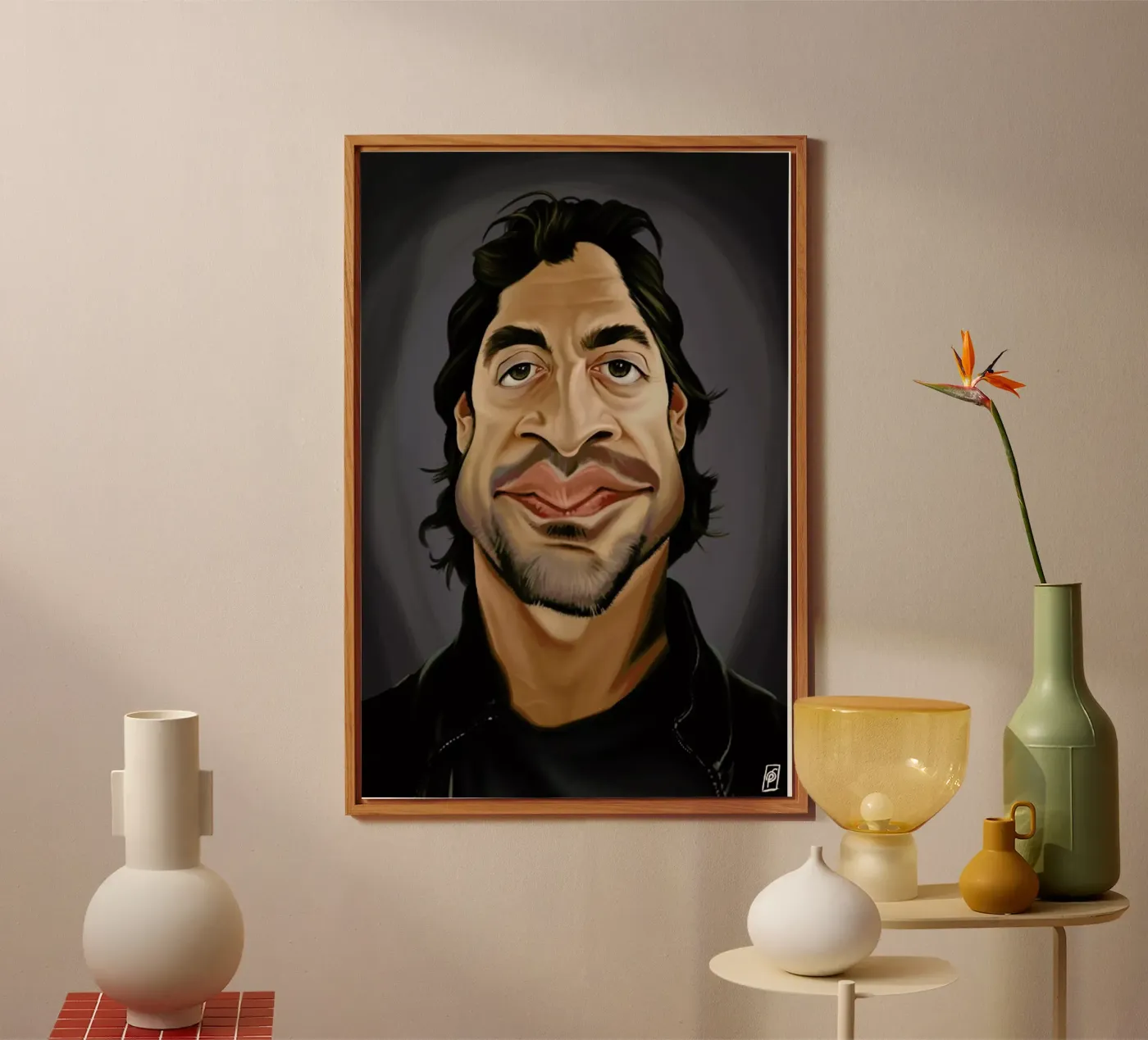 Javier Bardem alluminio dibond da Rob Art | Illustration