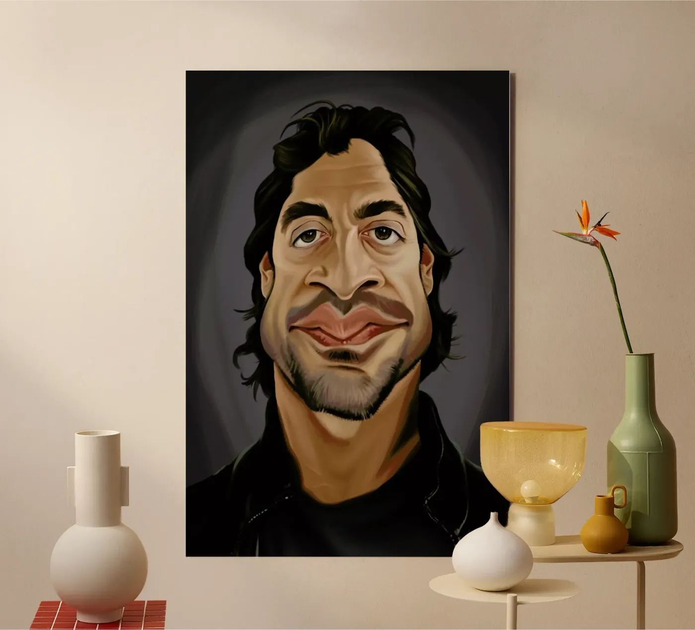 Javier Bardem alluminio dibond da Rob Art | Illustration