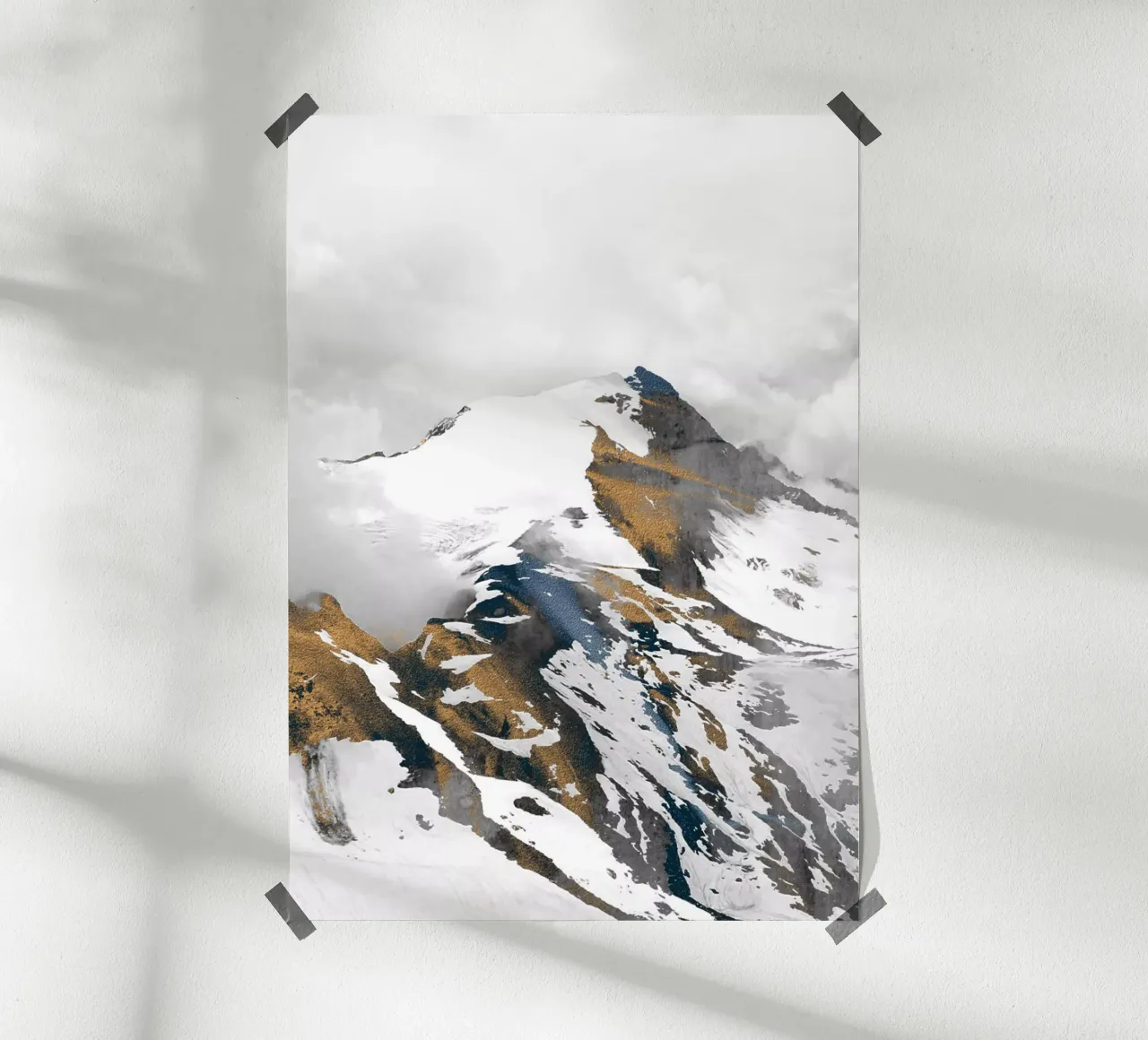 montagna 10 poster con telaio in legno da dada22