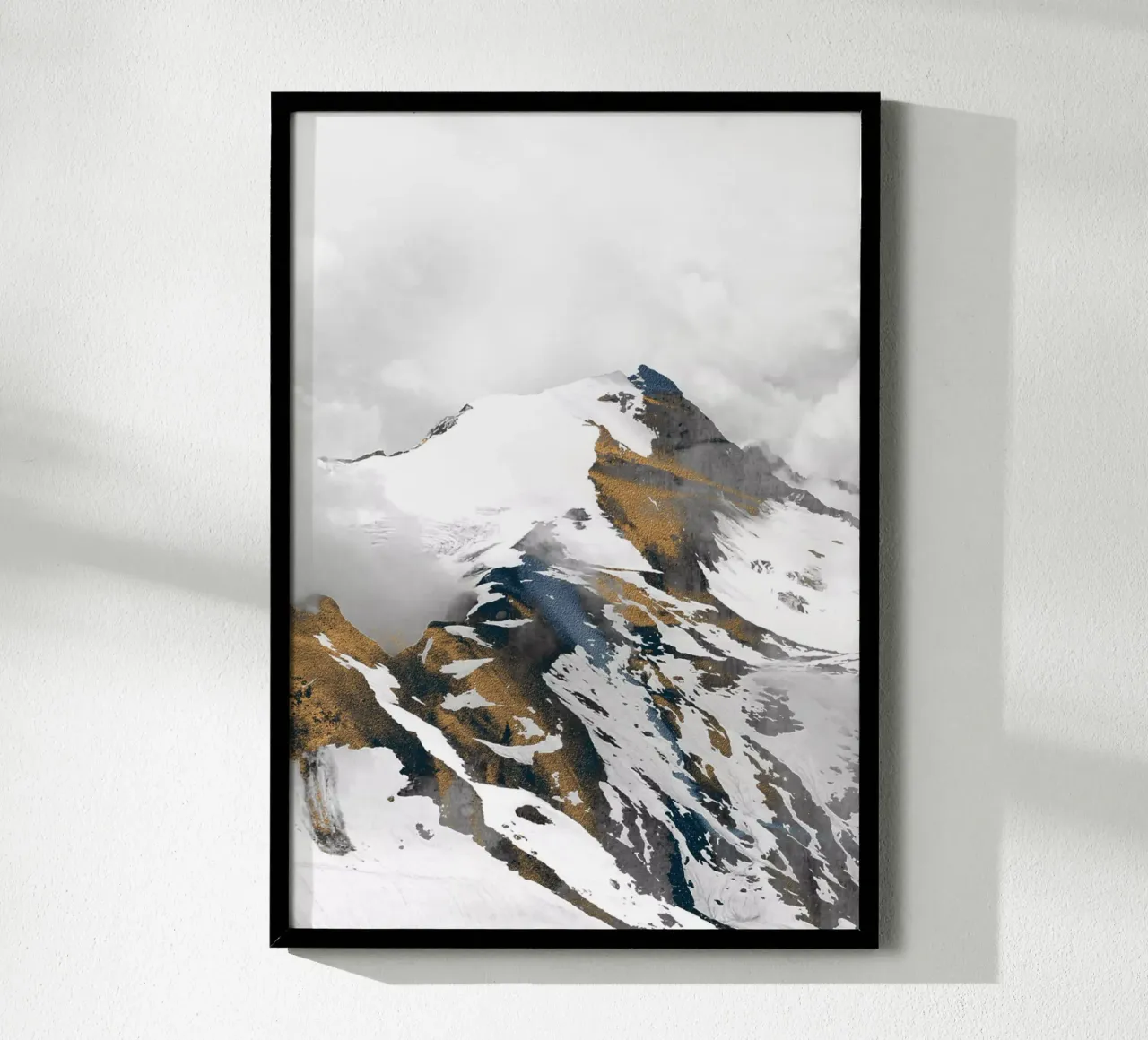 montagna 10 poster con telaio in legno da dada22