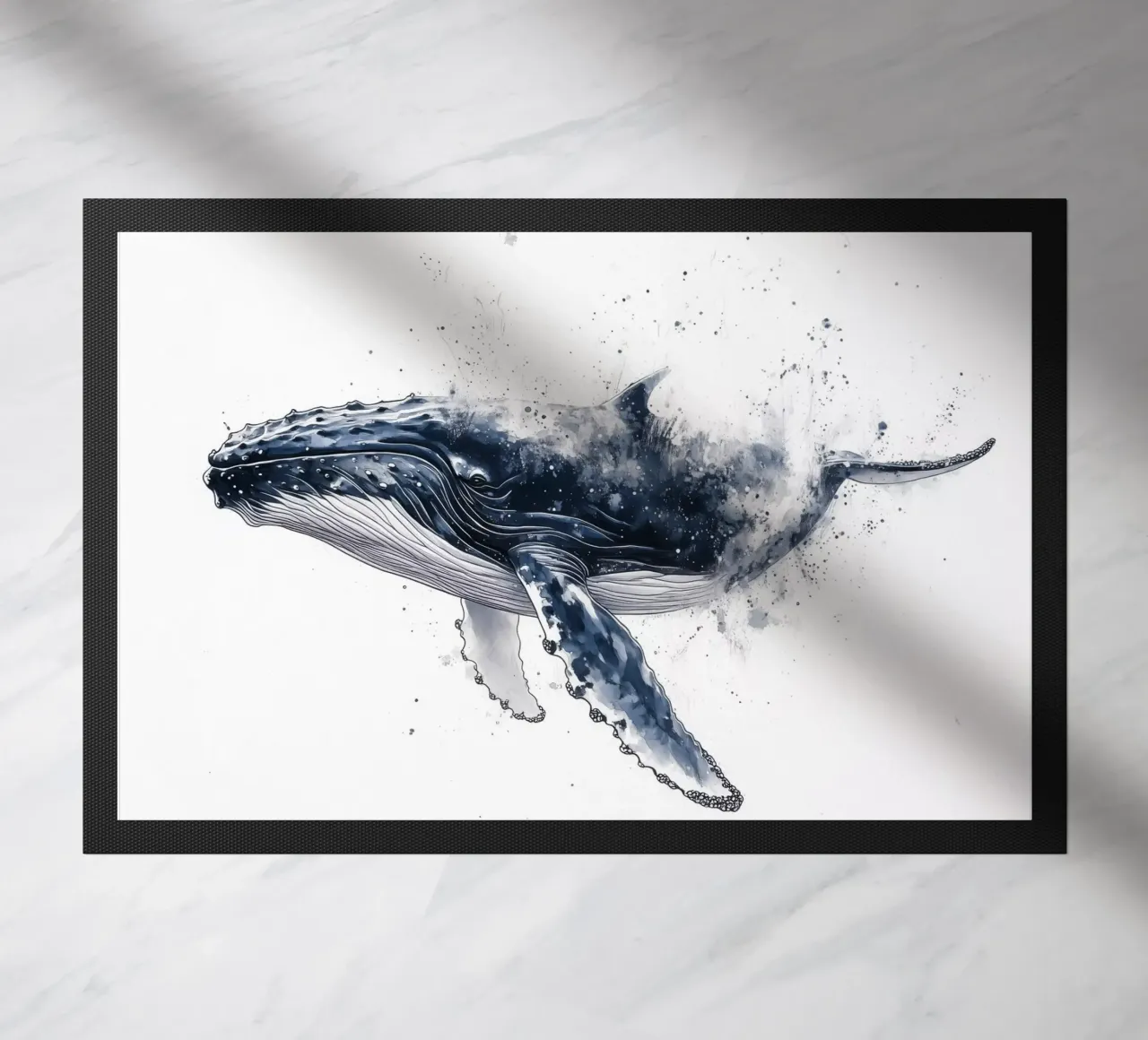 Abstracte walvis deurmat van Katja Stehle Design