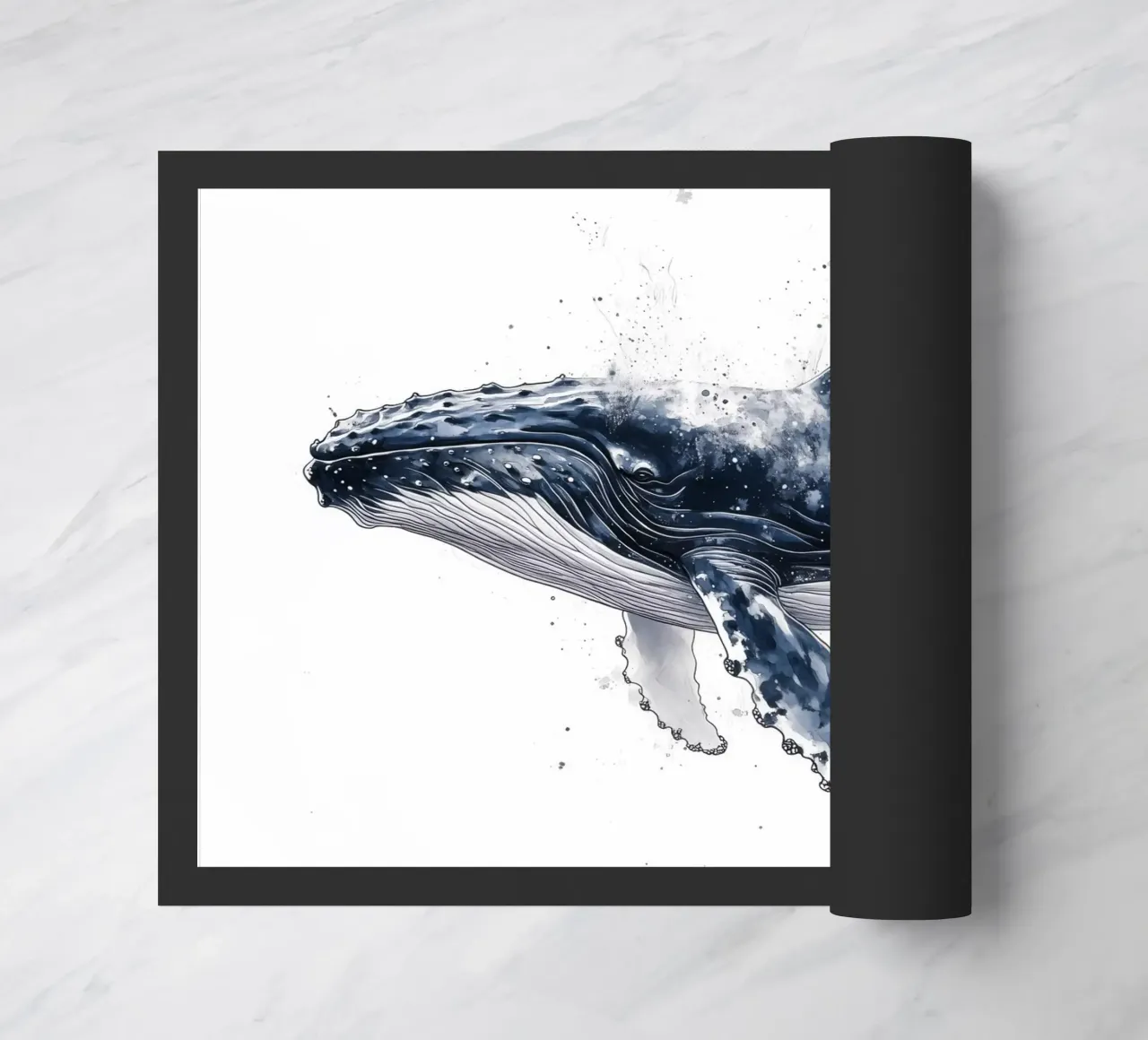 Abstracte walvis deurmat van Katja Stehle Design