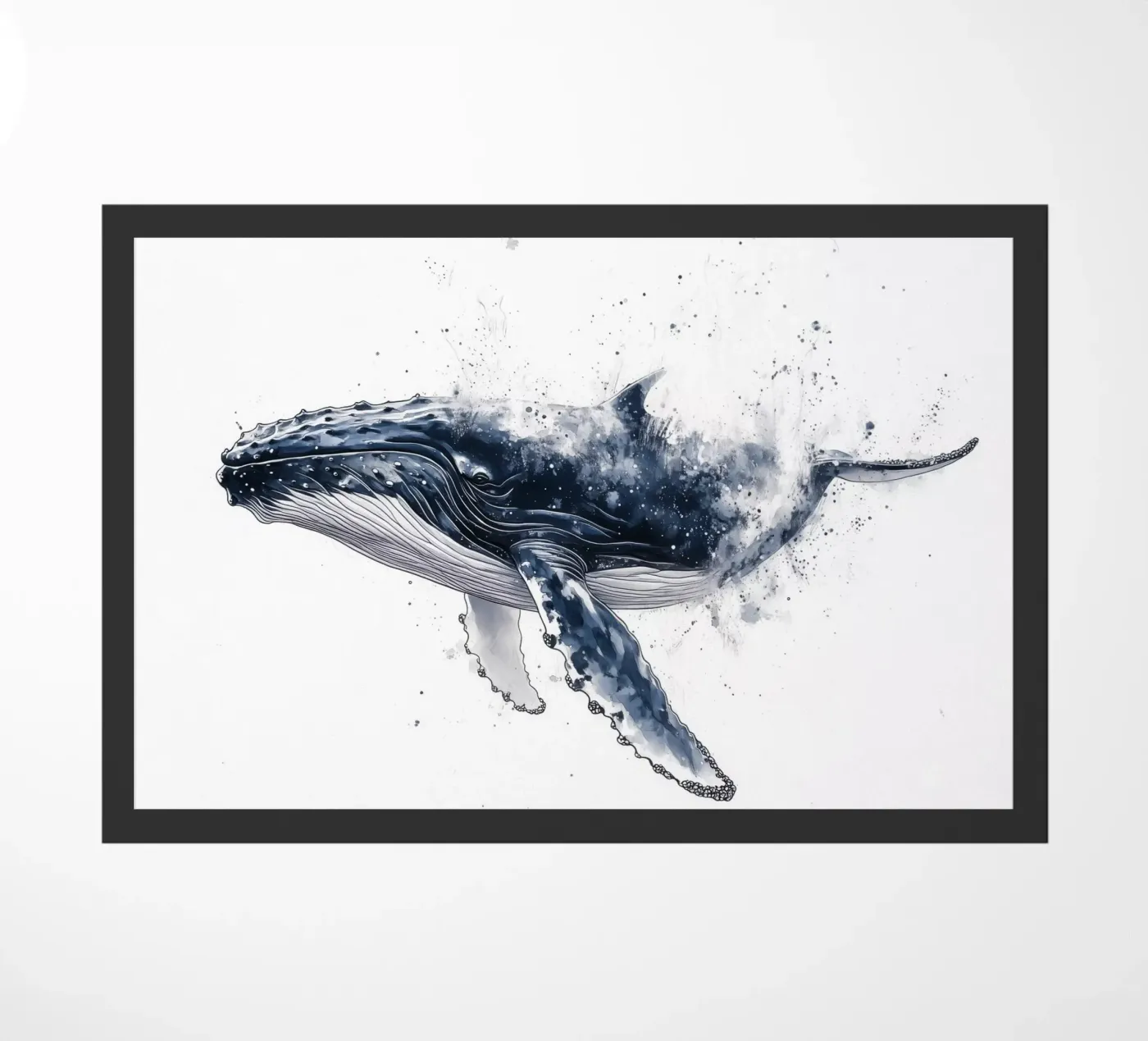 Abstract whale deurmat van Katja Stehle Design