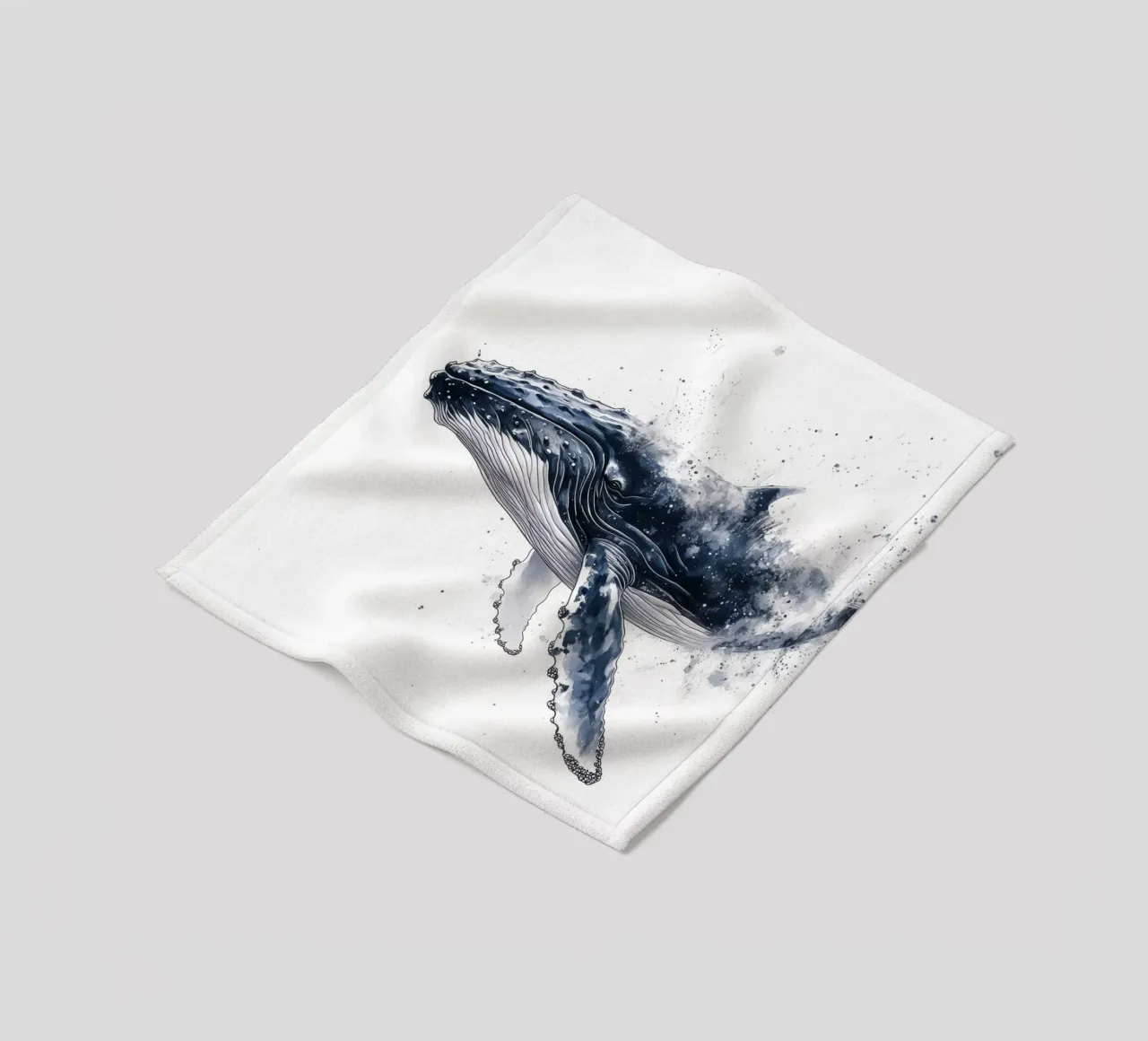 Abstracte walvis fleecedeken van Katja Stehle Design