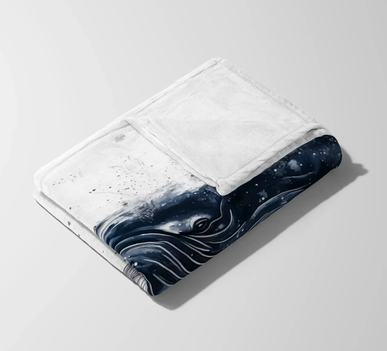Abstracte walvis fleecedeken van Katja Stehle Design