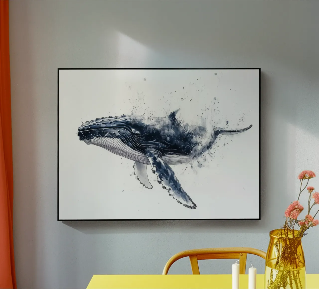 Ballena abstracta metacrilato de Katja Stehle Design
