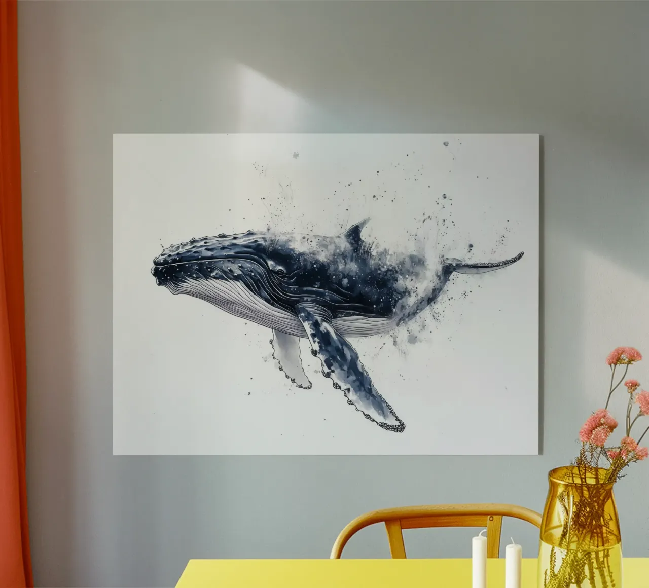 Abstract whale acrylic glass by Katja Stehle Design