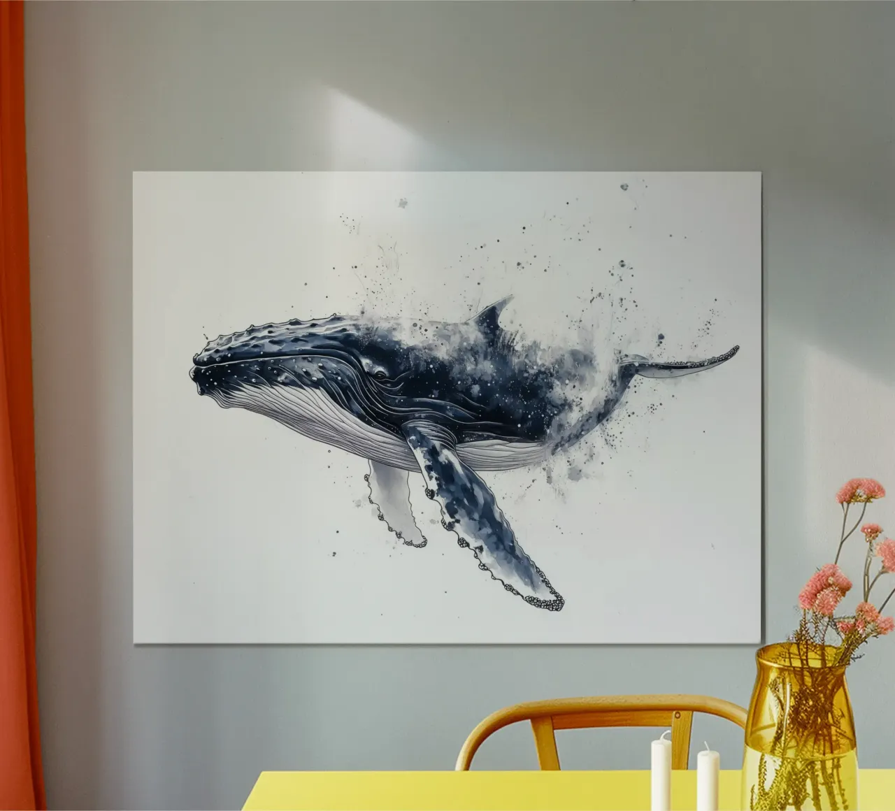 Abstracte walvis poster van Katja Stehle Design