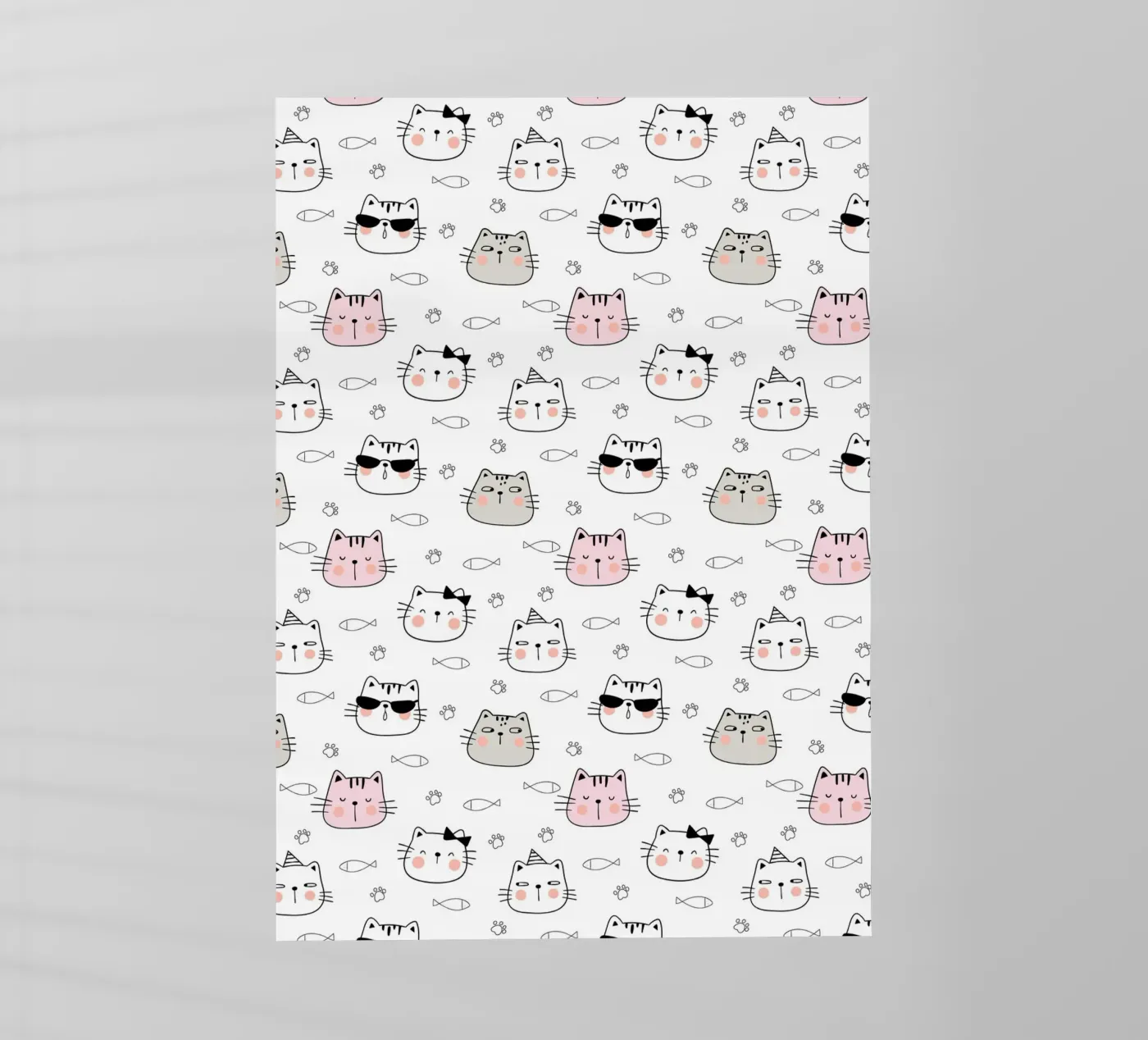 Cats pattern backlit folie van Happypatterns