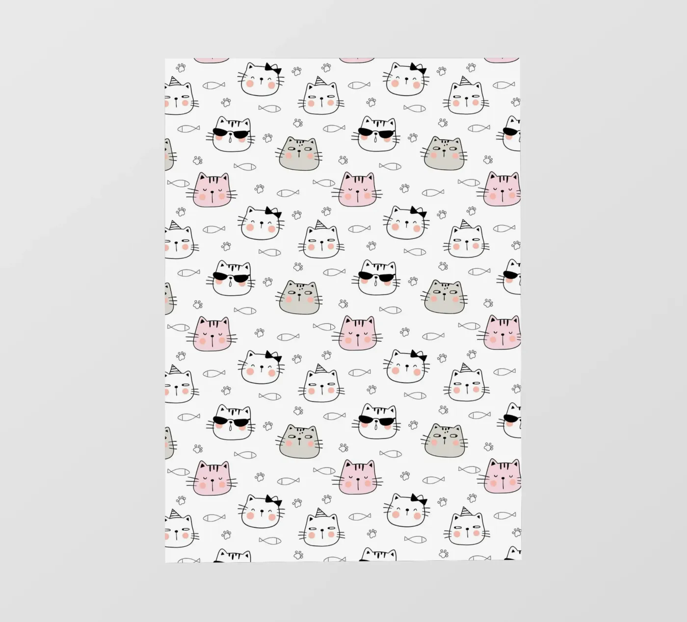 Cats pattern backlit folie van Happypatterns