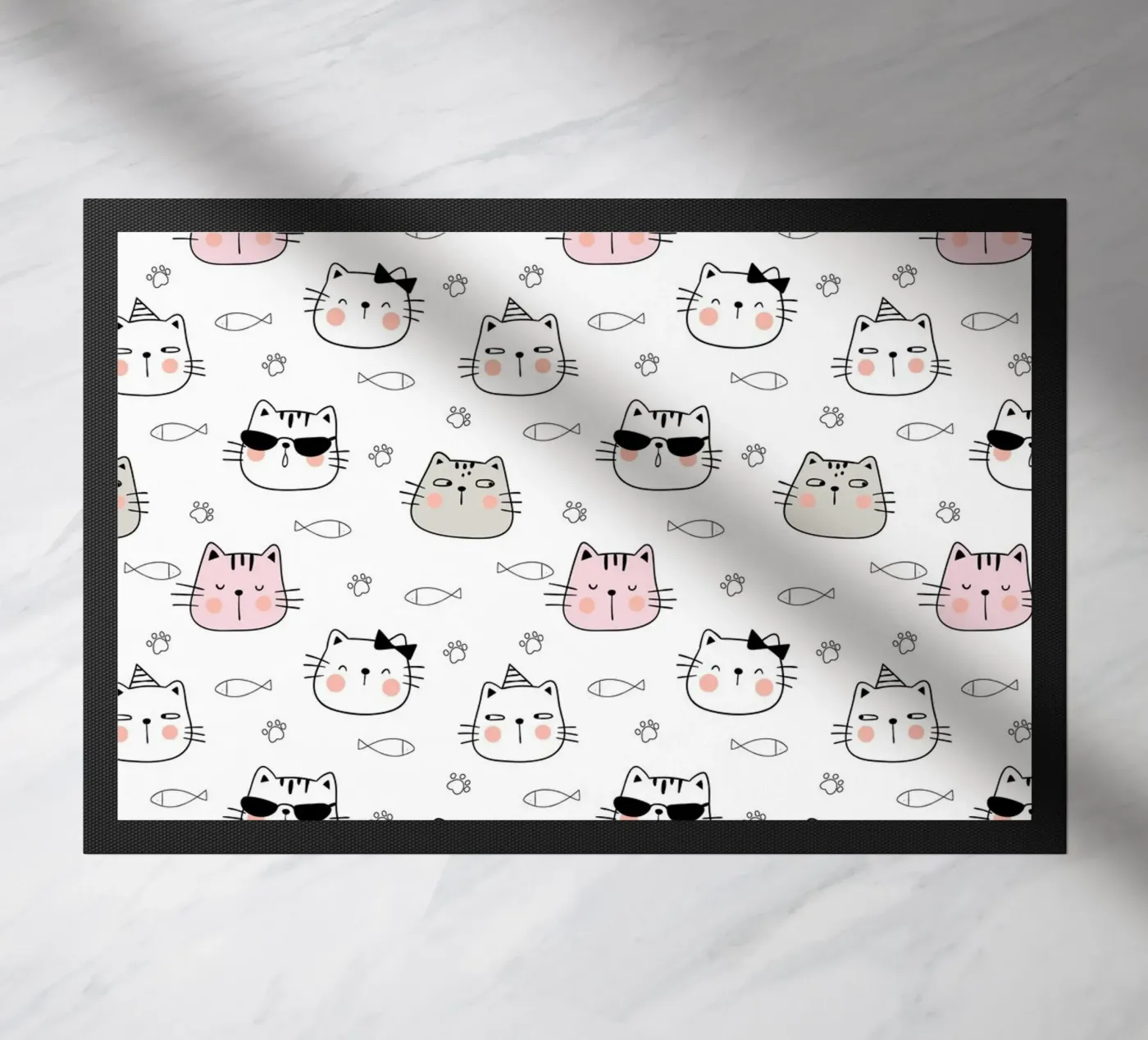 Cats pattern Fußmatte von Happypatterns