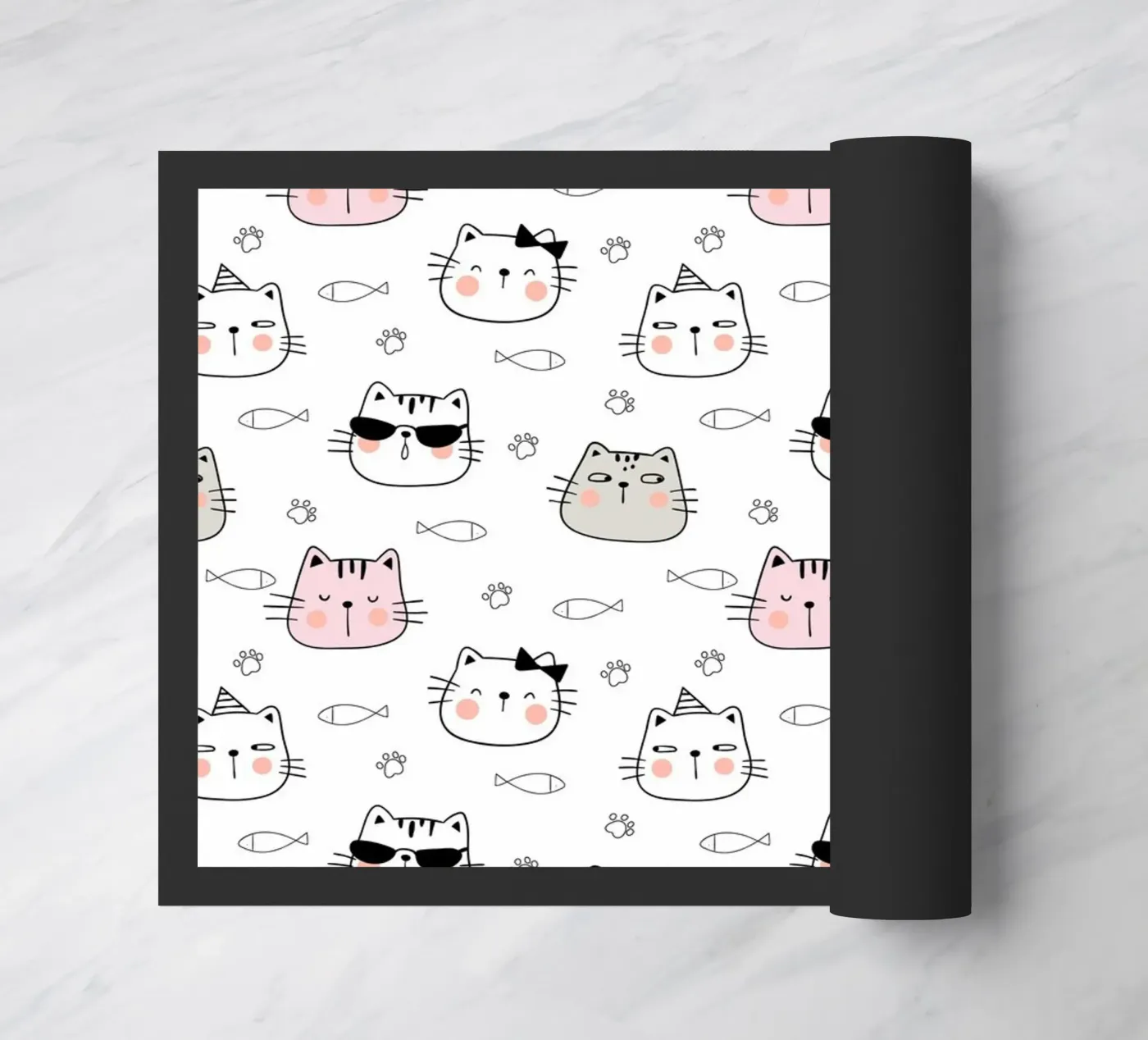 Cats pattern Fußmatte von Happypatterns