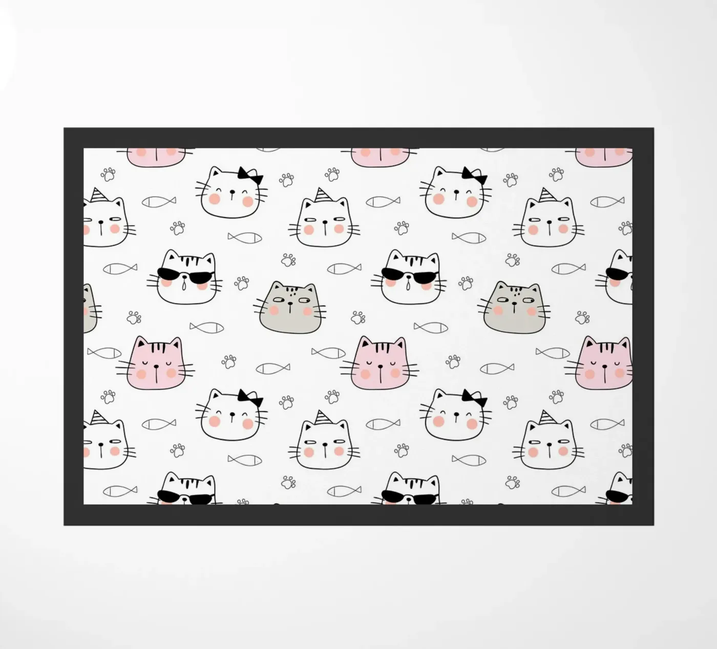 Cats pattern Fußmatte von Happypatterns