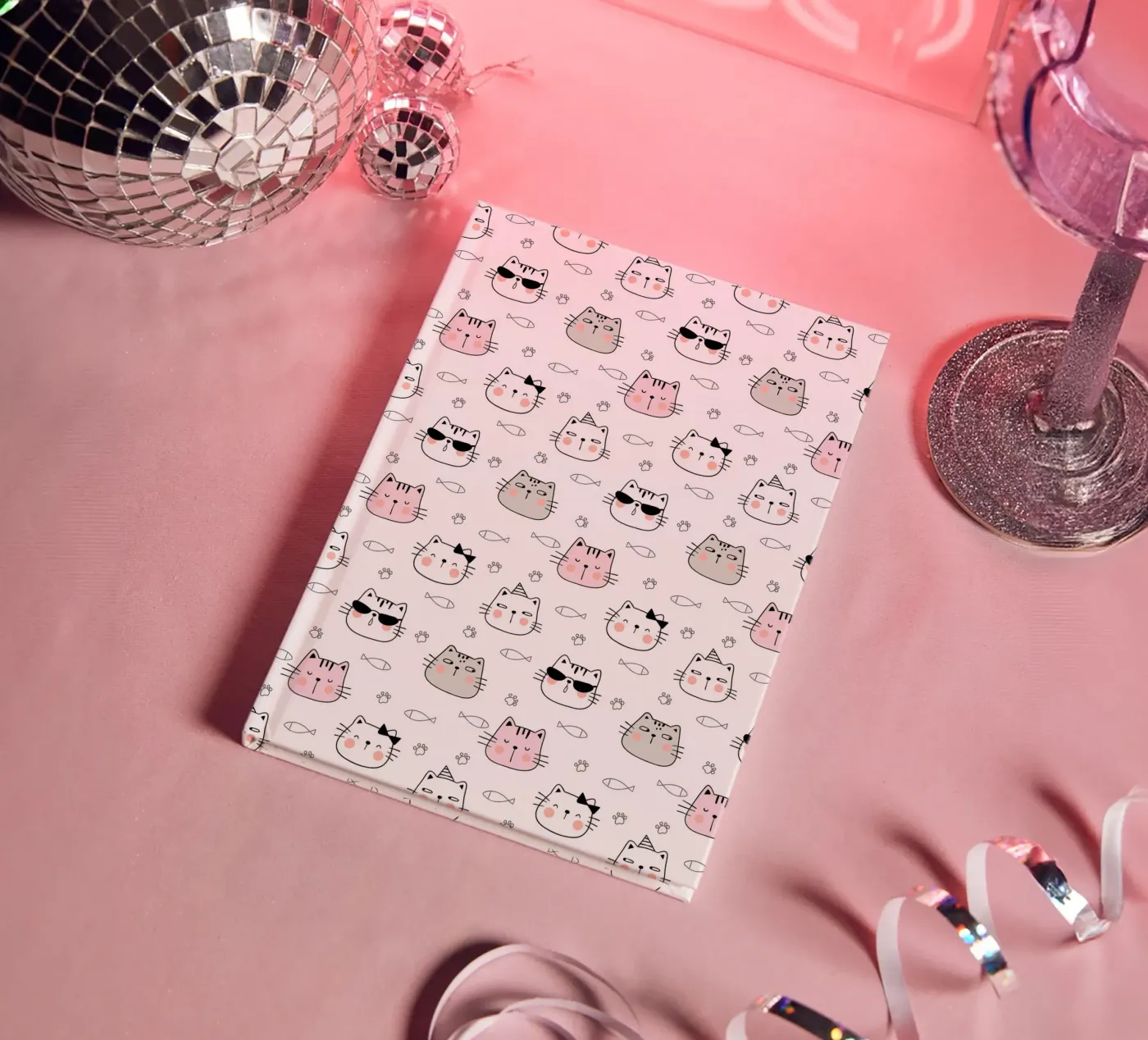 Cats pattern notebook by Happypatterns