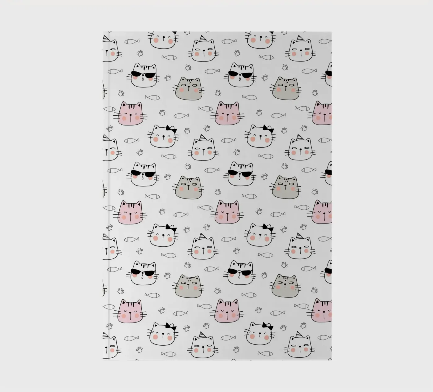 Cats pattern notebook by Happypatterns