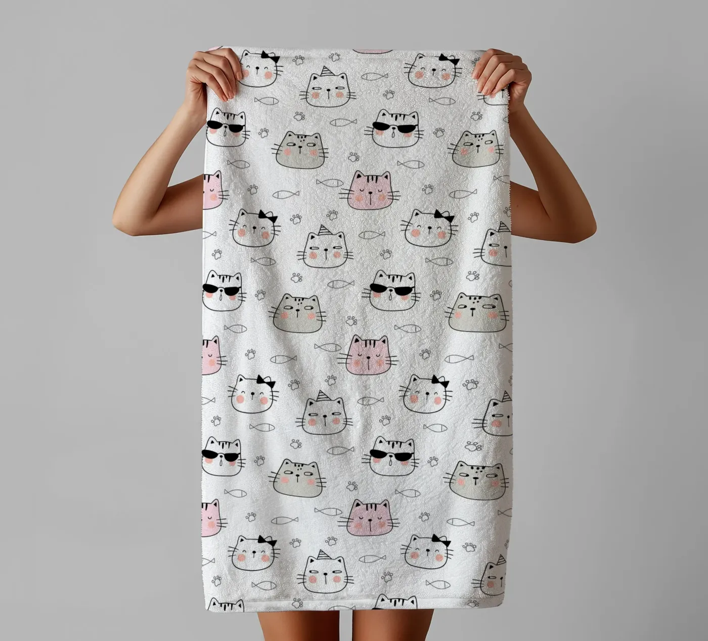 Cats pattern Handtuch von Happypatterns