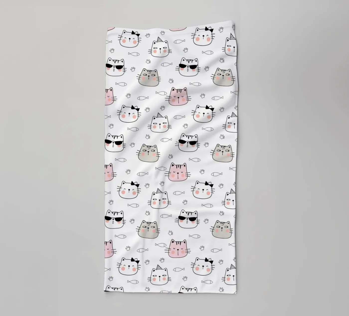 Cats pattern Handtuch von Happypatterns