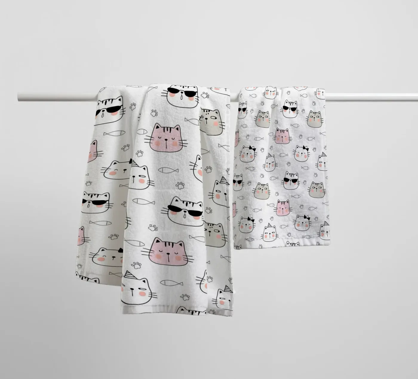 Cats pattern Handtuch von Happypatterns