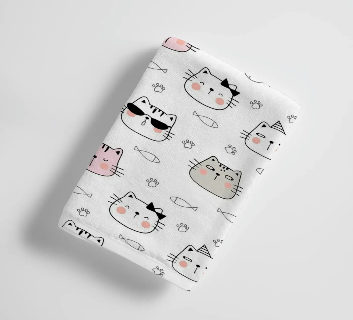 Cats pattern Handtuch von Happypatterns