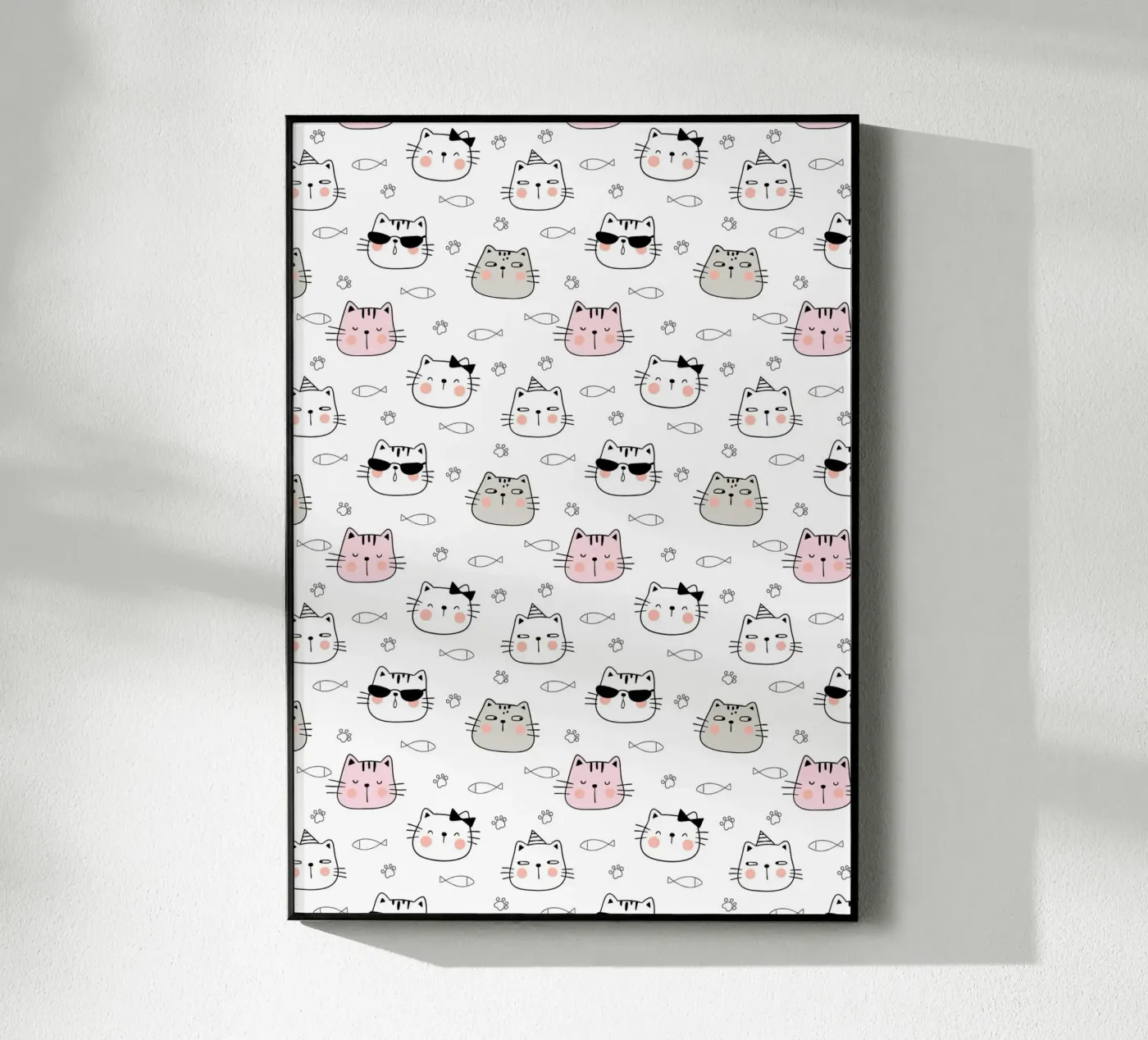 Cats pattern plexiglas de Happypatterns