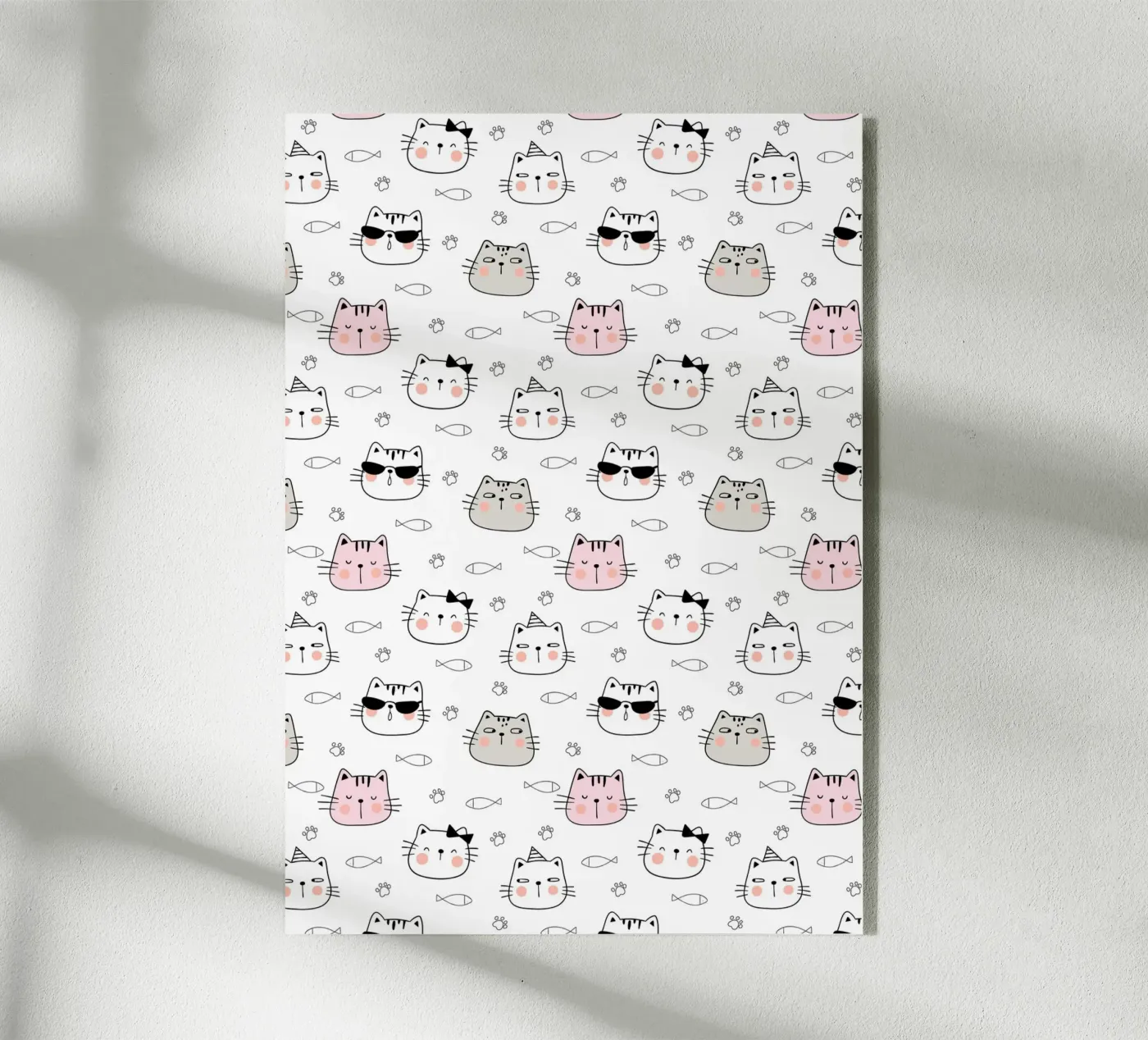 Cats pattern plexiglas de Happypatterns