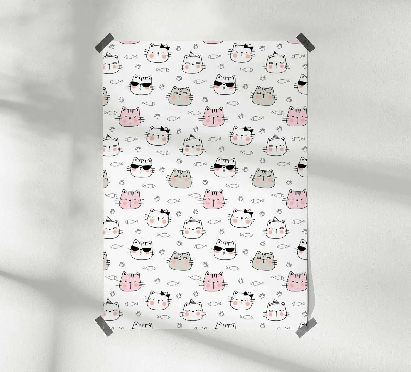 Cats pattern Poster von Happypatterns