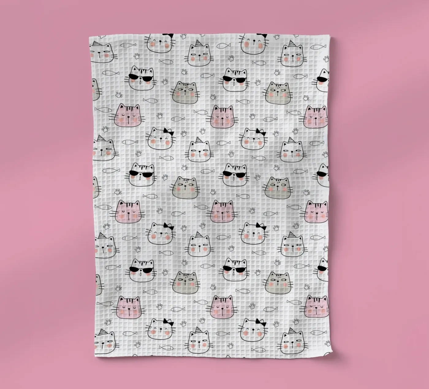 Cats pattern torchon de Happypatterns