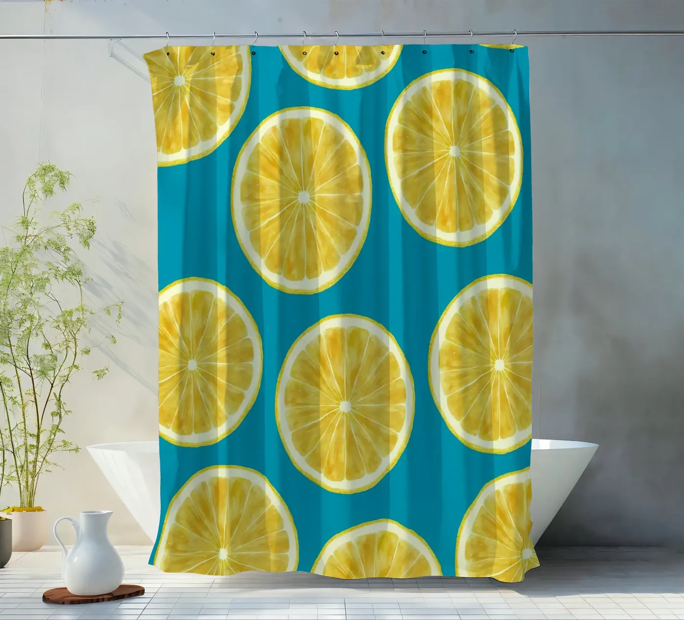 lemons pattern Duschvorhang von Happypatterns