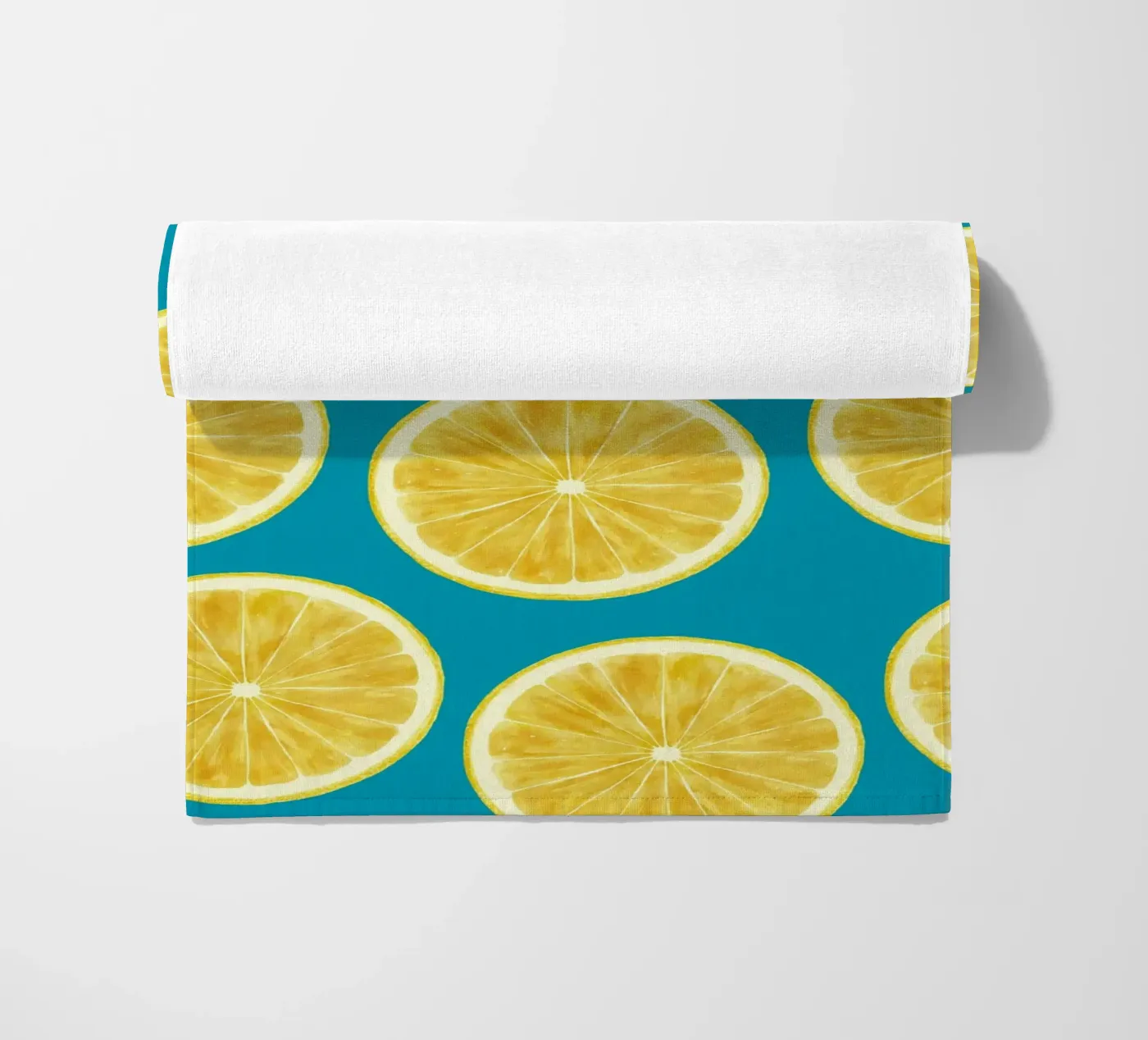 lemons pattern strandhanddoek van Happypatterns
