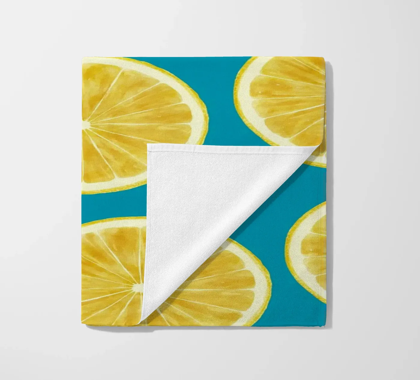 lemons pattern strandhanddoek van Happypatterns