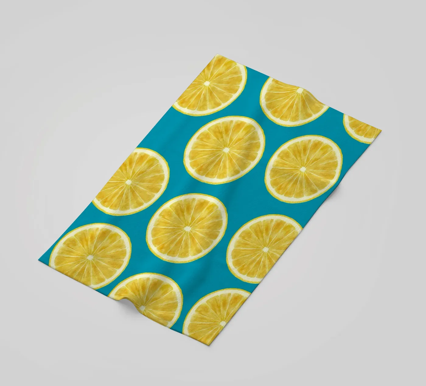 lemons pattern strandhanddoek van Happypatterns