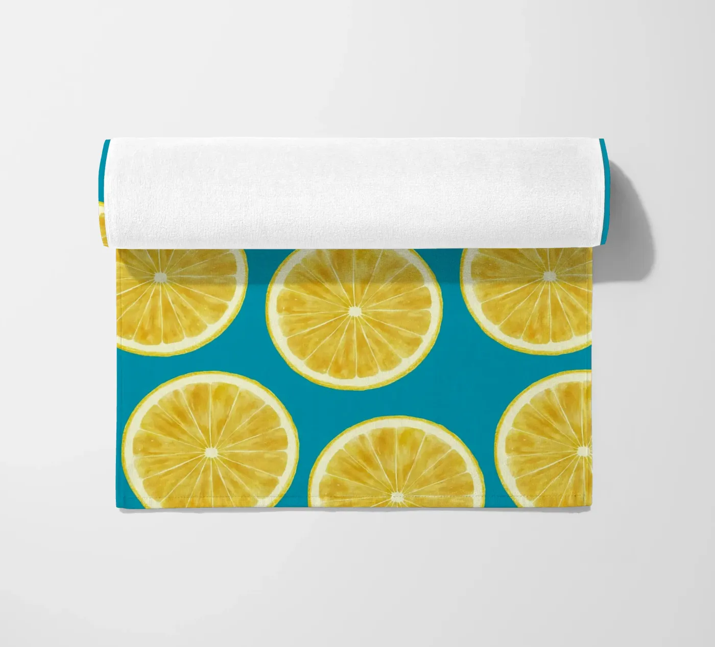 lemons pattern strandhanddoek van Happypatterns