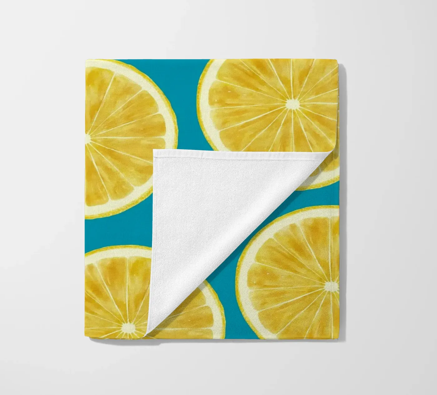 lemons pattern strandhanddoek van Happypatterns