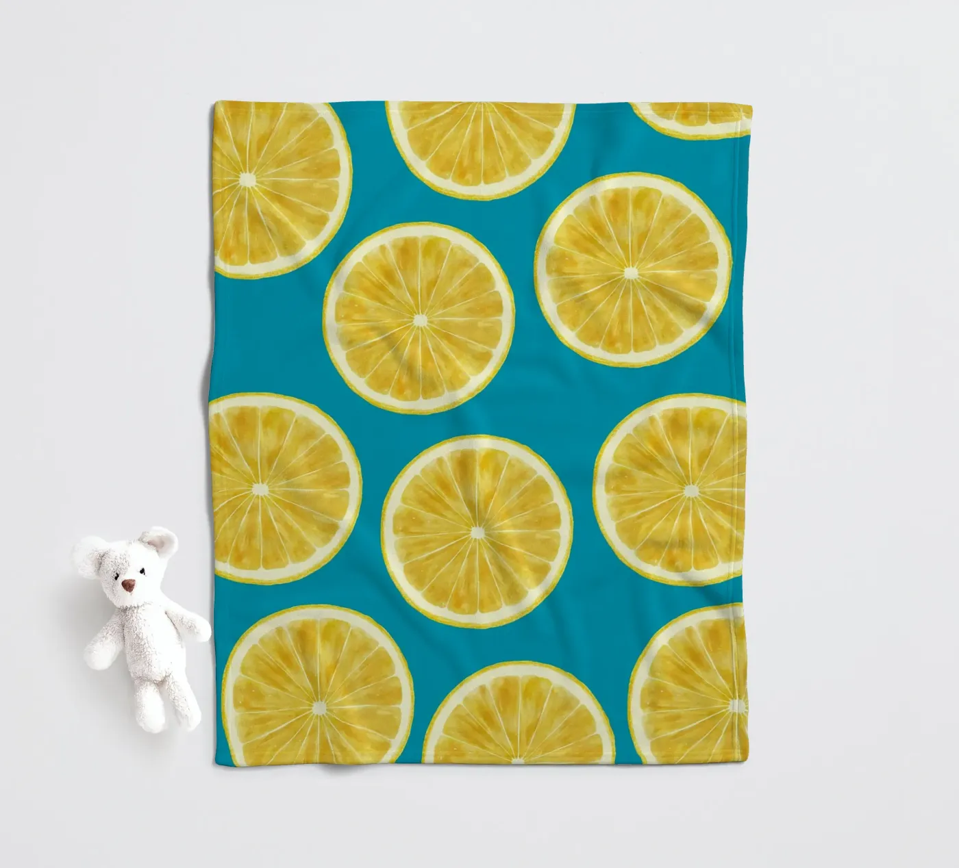 lemons pattern Fleecedecke von Happypatterns