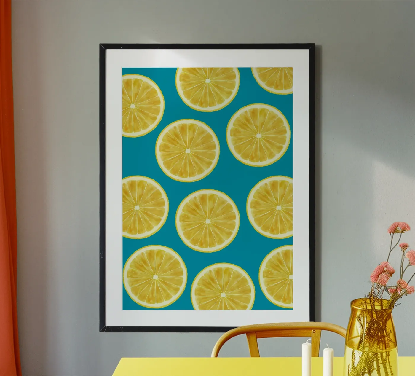 lemons pattern Poster von Happypatterns