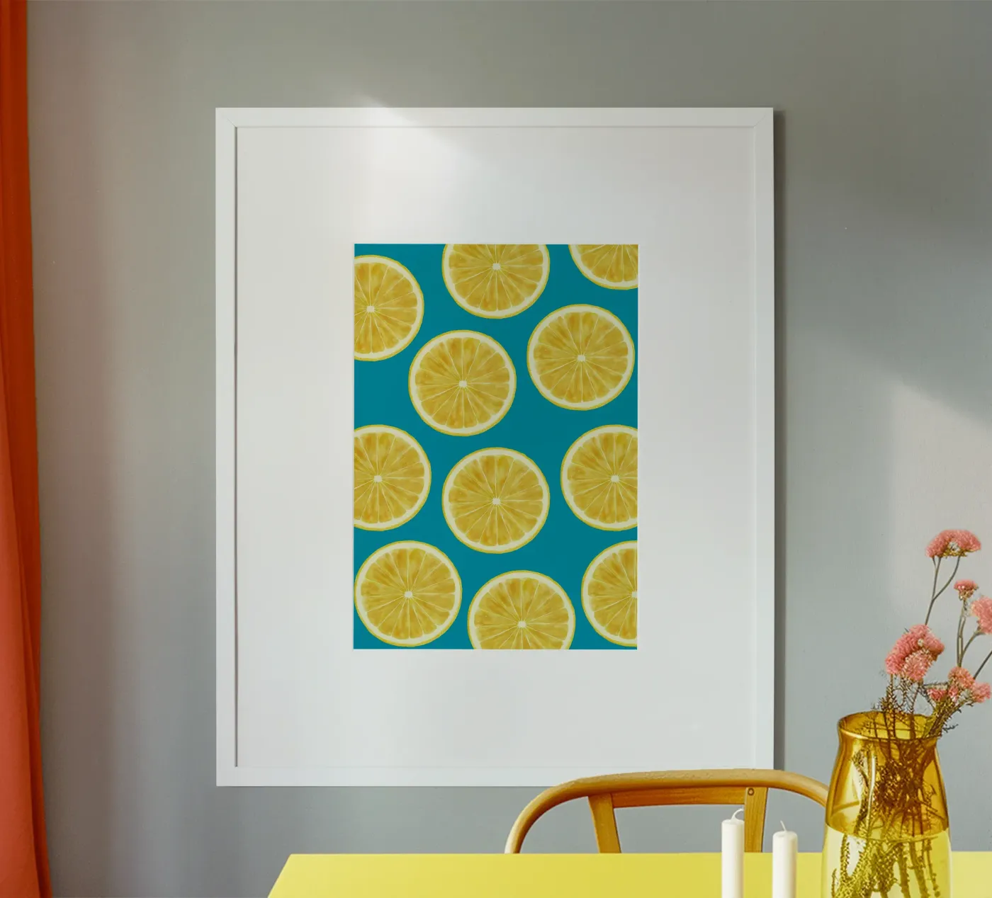 lemons pattern Poster von Happypatterns