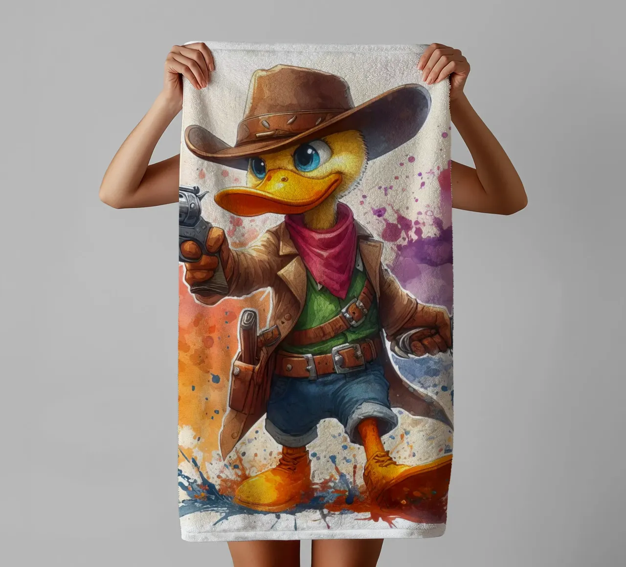 Le canard flingueur serviette de bain de 🎁 ARTVI-SHOP