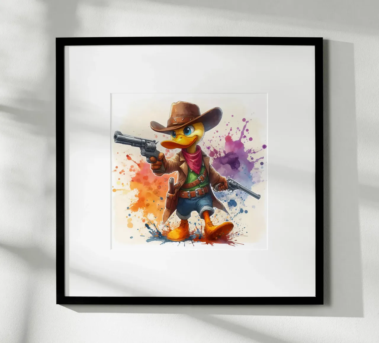 The Gunslinger Duck hahnemühle by 🎁 ARTVI-SHOP